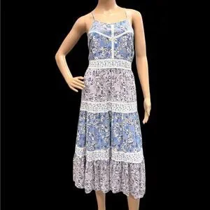 green lace dress size 14 Zarisse | Green Lace Square-Neck Maxi Dress
